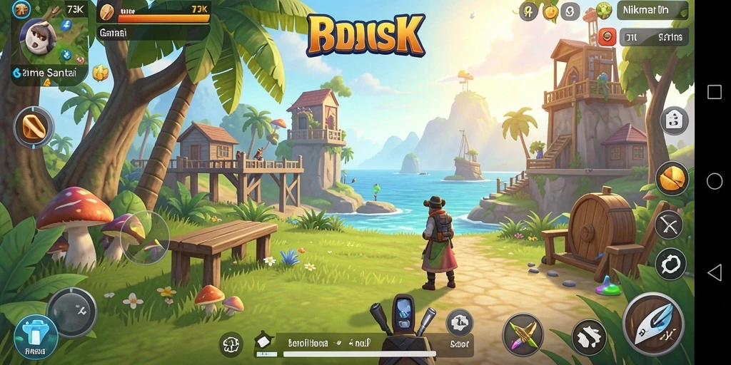 Tampilan gameplay <strong>73K</strong> yang menyenangkan dengan tantangan santai.