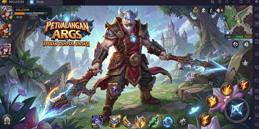 Tampilan gameplay seru di dunia fantasi 99LUCK99.