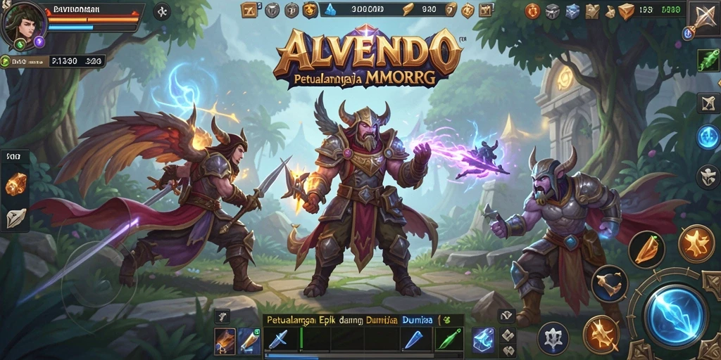 Tampilan gameplay seru dari ALVENDO sebagai game MMORPG.