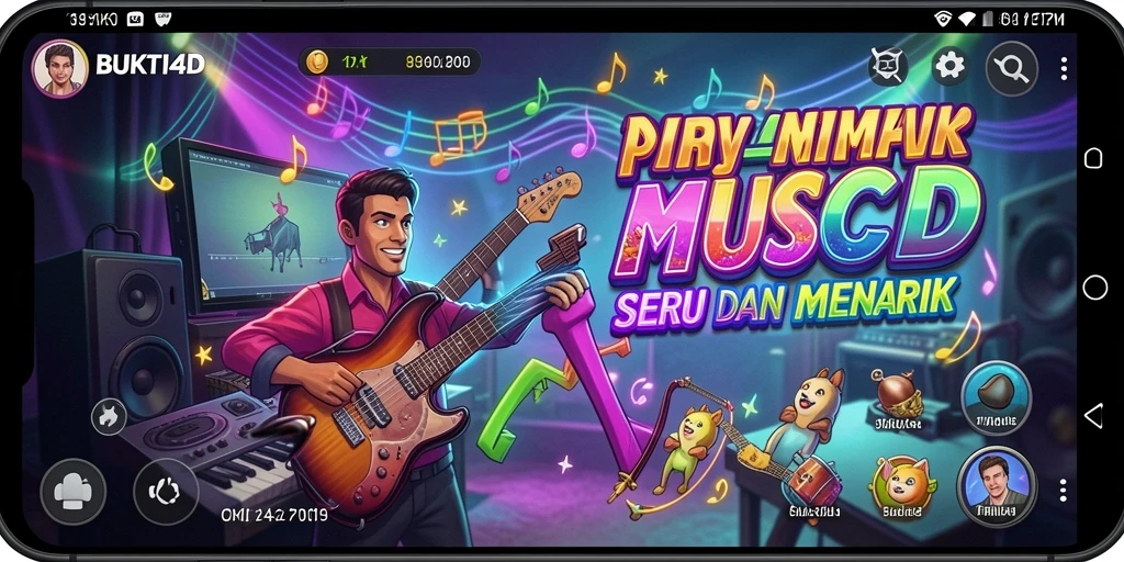 Screenshot gameplay BUKTI4D menampilkan pemain menikmati musik.