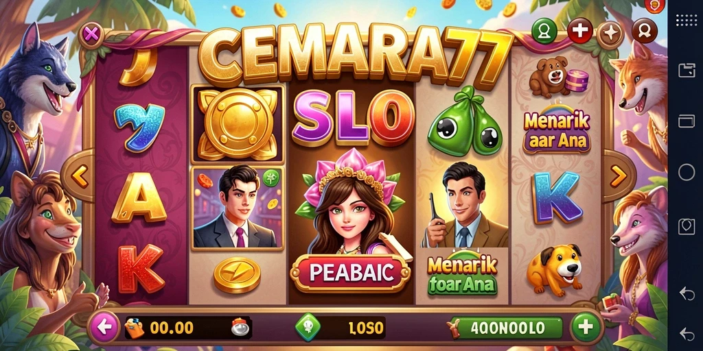 Tampilan gameplay Slot CEMARA77 yang menarik dan menghibur.