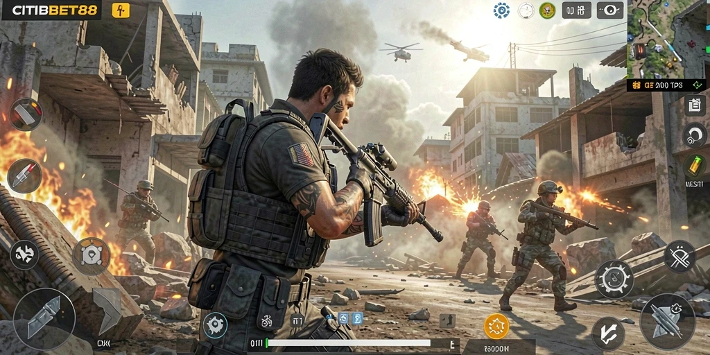 Screenshot menunjukkan pertempuran seru dalam CITIBET88 dengan grafik yang memukau.