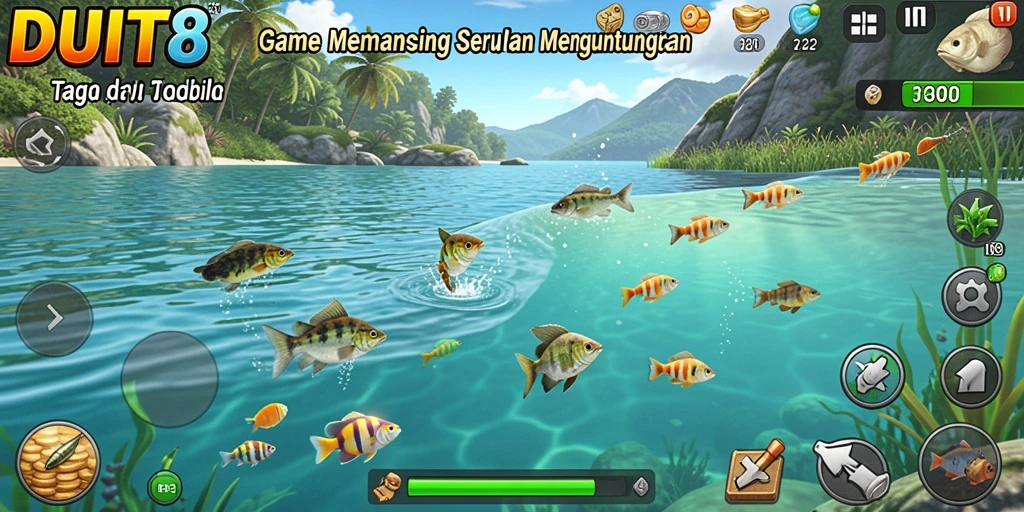 Gameplay memancing seru di Duit8 dengan grafis menawan.