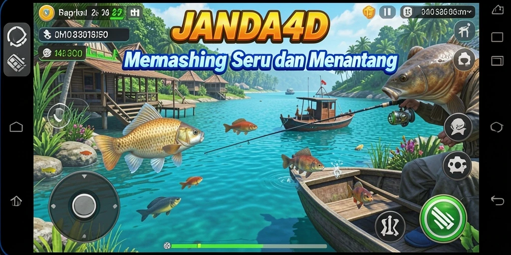 Tangkapan ikan yang menakjubkan dalam gameplay JANDA4D.