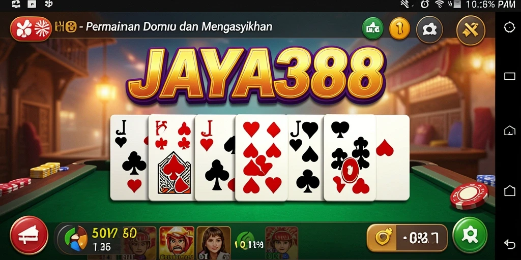 Tampilan gameplay seru dari JAYA388 dengan mode Domino yang menarik.