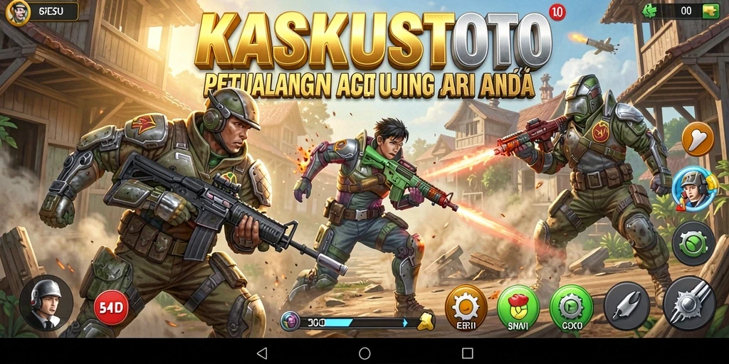 Tampilan gameplay KASKUSTOTO yang mendebarkan dan penuh aksi.