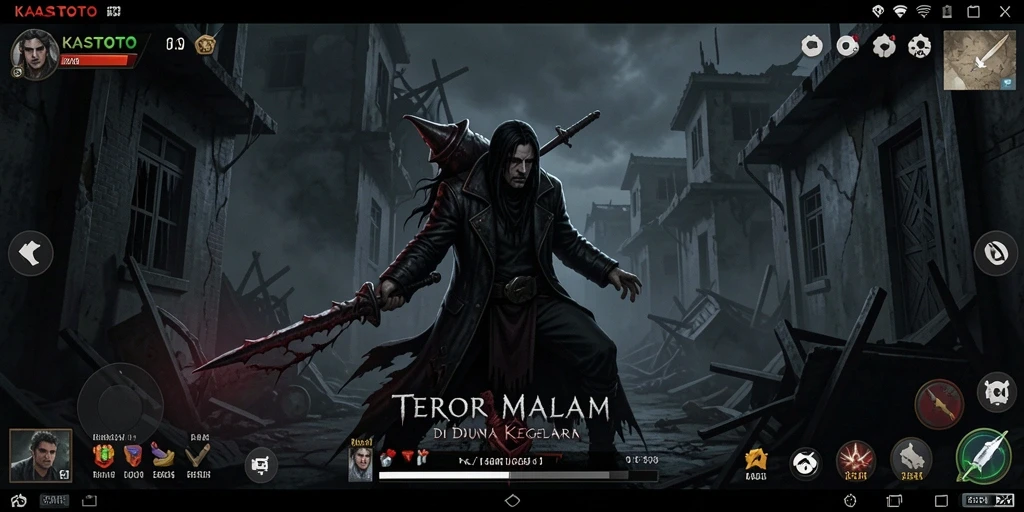 Gameplay menegangkan KASTOTO saat menjelajahi ruangan gelap.