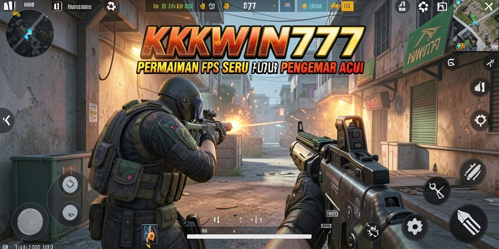 Tangkapan layar menampilkan aksi tembak-menembak intens di KKWIN777.
