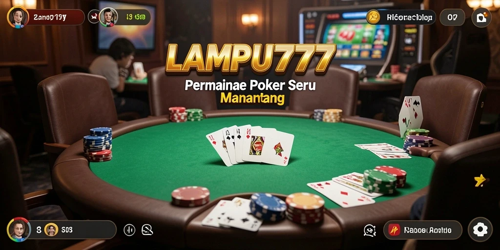 Tampilan gameplay LAMPU777 yang seru dan menantang dalam dunia Poker.
