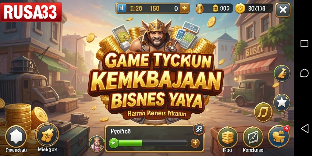 Tampilan gameplay RUSA33 dengan nuansa simulasi Tycoon yang menarik.