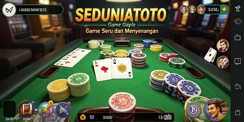 Tampilan gameplay Gaple yang menarik dan seru.