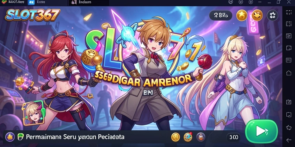 Screenshot gameplay SLOT367 dengan aksi seru karakter anime.