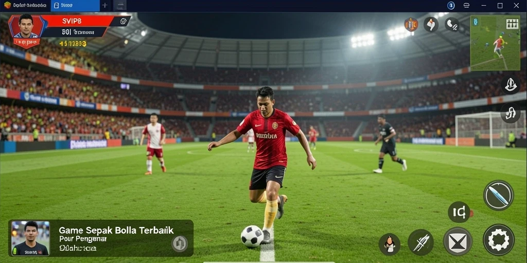 Tampilan gameplay SVIP8 menampilkan aksi sepak bola yang mendebarkan.