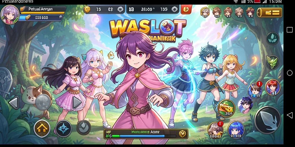 Screenshot gameplay WASLOT menampilkan aksi seru dalam petualangan anime.